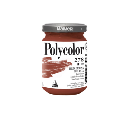 Colore vinilico Polycolor - 140 ml - terra di Siena bruciato - Maimeri - M1220278 - 8018721012341 - DMwebShop