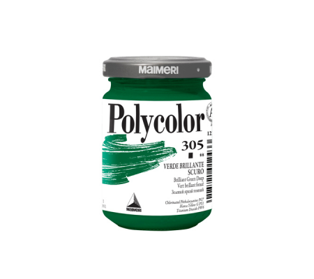 Colore vinilico Polycolor - 140 ml - verde brillante scuro - Maimeri - M1220305 - 8018721012433 - DMwebShop