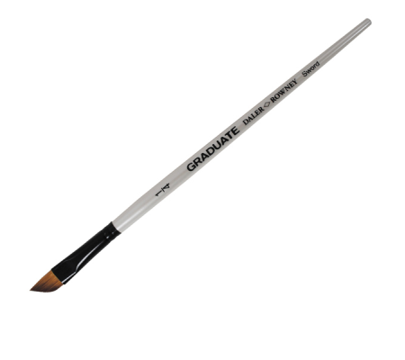 Pennello sintetico Graduate - obliquo - manico corto - n. 1/4 - conf. 6 pezzi - Daler Rowney - D212100025 - 5011386081465 - DMwebShop