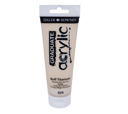 Colore acrilico fine Graduate - 120 ml - titanium buff - Daler Rowney - D123120024 - DMwebShop