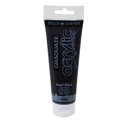 Colore acrilico fine Graduate - 120 ml - nero perla - conf. 3 pezzi - Daler Rowney - D123120032 - 5011386062785 - DMwebShop