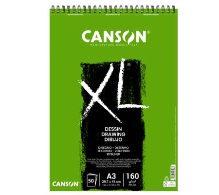 Album spiralato lato corto XL drawing - A3 - 160 gr - 50 fogli - conf. 5 pezzi - Canson - 400039089 - 3148950074867 - DMwebShop