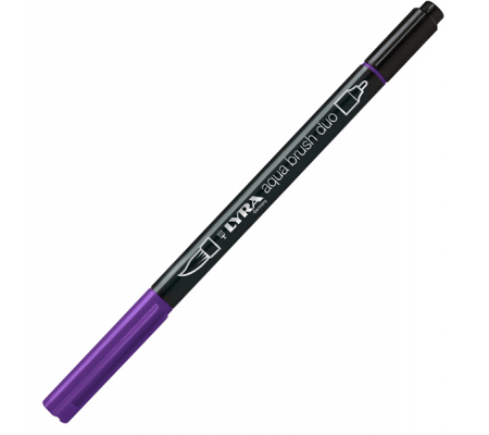Pennarello Aqua Brush Duo - punte 2-4 mm - violetto bluastro - Lyra - L6520037 - 4084900603673 - DMwebShop