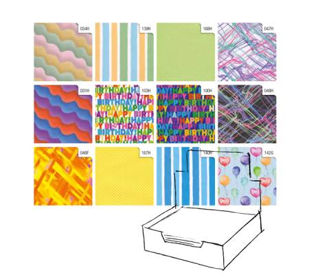 Carta regalo - raso - Colors - 70 x 100 cm - scatola 100 fogli - Rex Sadoch - R4412GEN - 8006715138771 - DMwebShop