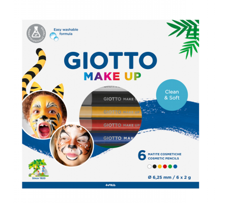 Matite cosmetiche Make Up - mina Ø 6,25 mm - colori classici - conf. 6 pezzi - Giotto - 474000 - 8000825031106 - DMwebShop