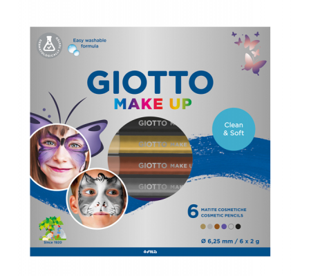 Matite cosmetiche Make Up - mina Ø 6,25 mm - colori metal - conf. 6 pezzi - Giotto - 474100 - 8000825031137 - DMwebShop