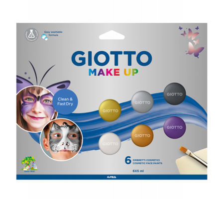 Ombretti Make Up - 5 ml - colori metal - conf. 6 pezzi - Giotto - 476400 - 8000825032240 - DMwebShop