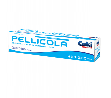 Roll pellicola trasparente - PVC - 300 mm x 300 mt - Cuki Professional - 3530130 - DMwebShop