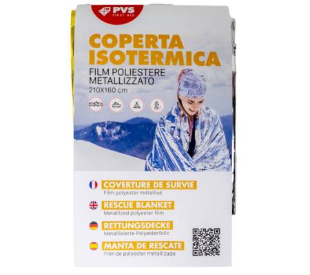 Coperta isotermica - 210 x 160 cm - oro-argento - Pvs - COP216 - 108034028011221 - DMwebShop