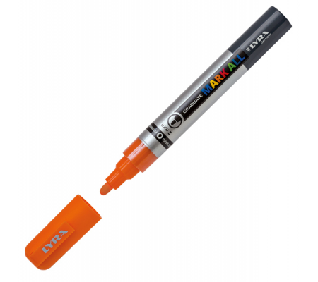 Marcatore a base d'acqua Graduate Mark All - punta tonda - 2 mm - arancione - Lyra - L6820013 - 4084900604946 - DMwebShop