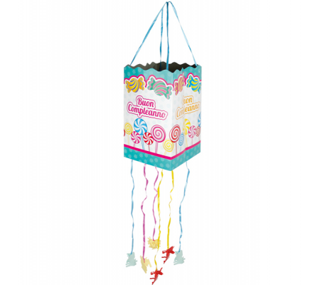 Pignata Buon Compleanno - fantasia candy - 20 x 33 x 20 cm - Big Party - 73637 - DMwebShop