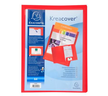 Cartella di presentazione Kreacover - in PP - 2 alette - rosso - A4 - Exacompta - 43503E - 3130630435037 - DMwebShop