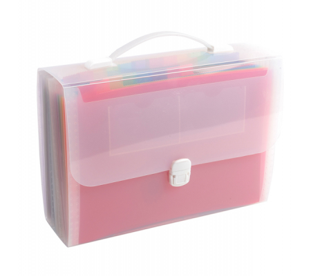 Classificatore valigetta con maniglia - cristallo - 33 x 29 cm - 24 tasche - Exacompta - 55698E - 3130630556985 - DMwebShop