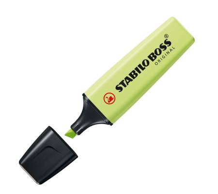 Evidenziatore Boss Pastel - tratto 2 - 5 mm - verde lime 133 - conf. 10 pezzi - Stabilo - 70/133 - 4006381557924 - DMwebShop