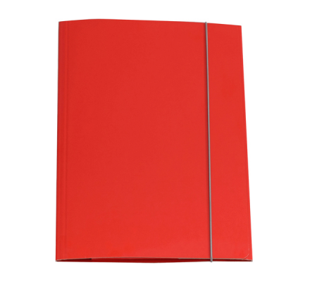 Cartellina con elastico - cartone plastificato - 3 lembi - 25 x 34 cm - rosso - Queen Starline - OD0032LBXXXAE02 - 8025133106414 - DMwebShop
