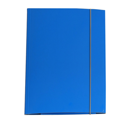 Cartellina con elastico - cartone plastificato - 3 lembi - 25 x 34 cm - azzurro - Queen Starline - OD0032LBXXXAE06 - 8025133106476 - DMwebShop