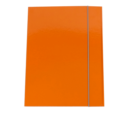 Cartellina con elastico - cartone plastificato - 3 lembi - 25 x 34 cm - arancio - Queen Starline - OD0032LBXXXAE07 - 8025133106568 - DMwebShop