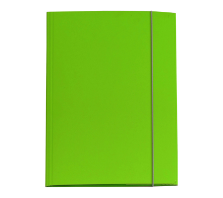 Cartellina con elastico - cartone plastificato - 3 lembi - 25 x 34 cm - verde prato - Queen Starline - OD0032LBXXXAE20 - 8025133106629 - DMwebShop