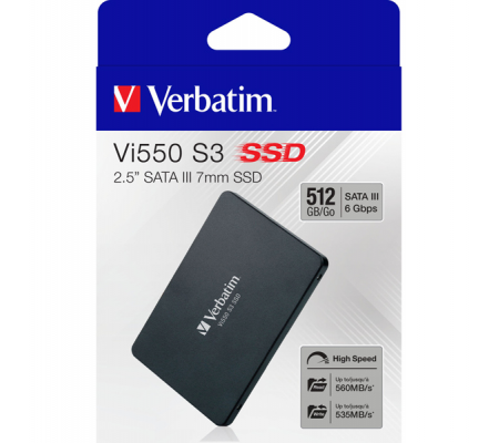 SSD Interno Vi550 SATA III 2.5 SSD - 512 Gb - Verbatim - 49352 - 023942493525 - DMwebShop