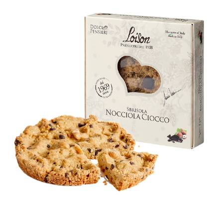Torta Sbrisola Nocciola Ciocco - 200 gr - Loison - 531 - 531 - DMwebShop