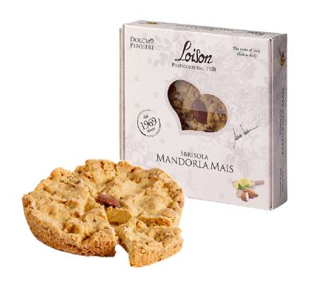 Torta sbrisola classica mandorla e mais - 200 gr - Loison - 530 - 799729014121 - DMwebShop