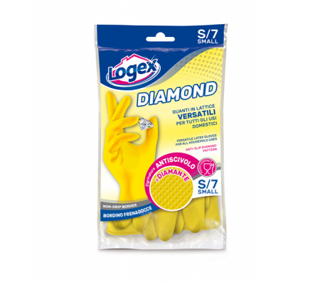 Guanti in lattice Diamond - taglia S - giallo - Logex Professional - 1253LXS - 8003350516940 - DMwebShop