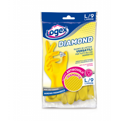 Guanti in lattice Diamond - taglia L - giallo - Logex Professional - 1253LXL - 8003350516964 - DMwebShop