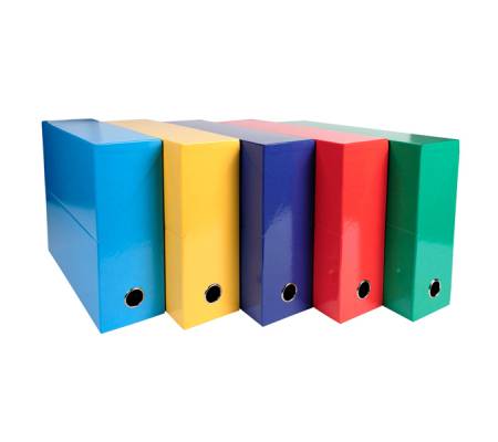 Scatola progetto Iderama - dorso 90 mm - 5 colori assortiti classici - 25 x 33 cm - conf. 5 pezzi - Exacompta - 89920E - 3130630899204 - DMwebShop
