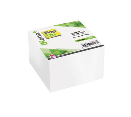 Foglietti Cubo - collato su un lato - bianco - 9,5 x 9,5 cm - 700 fogli - Ikona+ - 11724 - 8004957117240 - DMwebShop