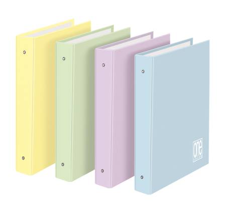 Raccoglitore One Color Pastel - A4 - 26 x 32 cm - dorso 4 cm - 4 anelli 30 mm - colori assortiti - conf. 6 pezzi - Blasetti - 7191 - 89454A - DMwebShop