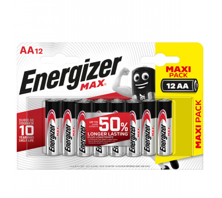 Pile stilo AA - 1,5 V - Max - blister 12 pezzi - Energizer - E301531400 - 7638900437782 - DMwebShop