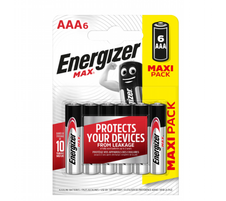 Pile ministilo AAA - 1,5 V - max - blister 6 pezzi - Energizer - E303341100 - 7638900437966 - DMwebShop
