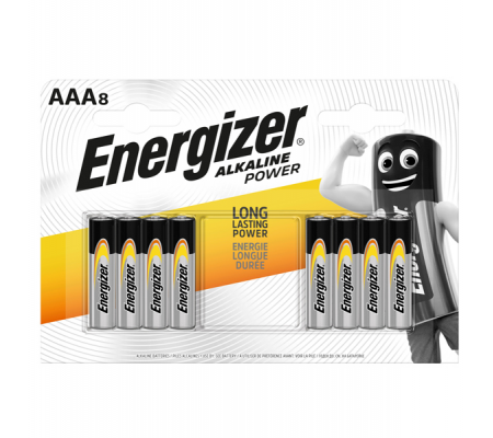 Pile Ministilo AAA - 1,5 V - Alkaline Power - blister 8 pezzi - Energizer - E300839200 - 7638900410662 - DMwebShop