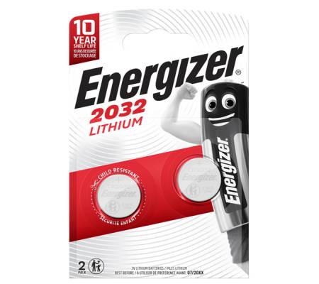 Pile CR2032 Lithium - 3 V - specialistiche - blister 2 pezzi - Energizer - E304127202 - 7638900248357 - DMwebShop