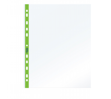 Buste forate PPL con banda verde neon liscia - 22 x 30 cm - conf. 25 pezzi - Favorit - 400136865 - DMwebShop