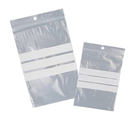 Sacchetti zip - con bande scrivibili e foro - 6 x 8 cm - 50 micron - PE - conf. 100 pezzi - Viva - 3055BAD - 8014035215997 - DMwebShop