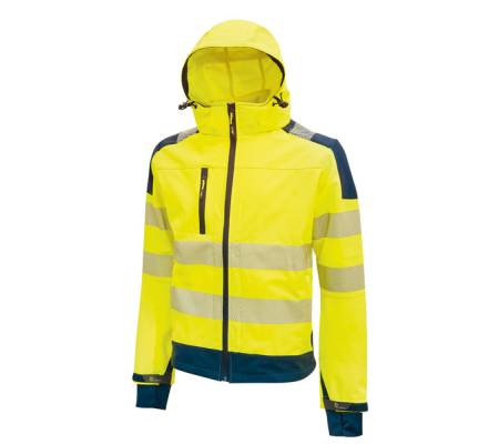 Giacca alta visibilita' Softshell Miky - taglia L - giallo fluo - U-power - HL169YF-L - 8033546387245 - DMwebShop