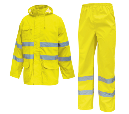 Completo antipioggia alta visibilita' Cover - taglia L - giallo fluo - U-power - HL168YF-L - DMwebShop