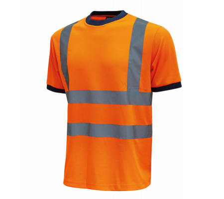 T-shirt alta visibilita' Glitter - taglia L - arancio fluo - conf. 3 pezzi - U-power - HL197OF-L - 8033546444320 - DMwebShop