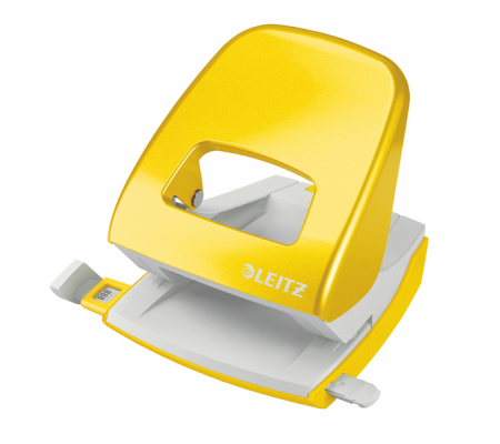 Perforatore 5008 New NeXXt WOW - passo 8 cm - massimo 30 fogli - 2 fori - giallo - Leitz - 50081216 - DMwebShop