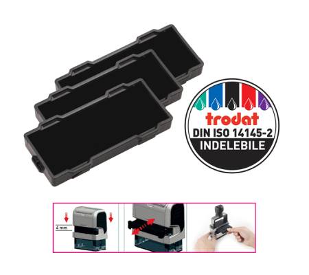 Tamponi 6/9512 - nero - blister 3 pezzi - Trodat - 151585. - 190084515856 - DMwebShop