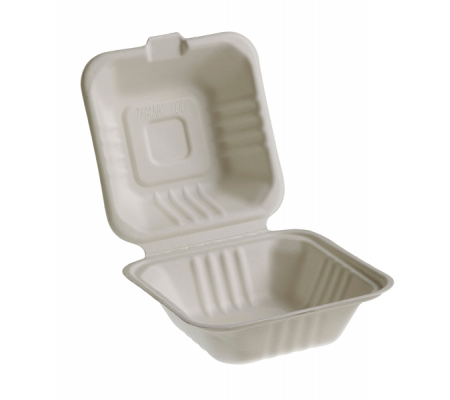 Vaschette Hamburger box Take Away Bio - 15 x 15 cm - conf. 50 pezzi - Leone - Q2022 - 8024112020222 - DMwebShop