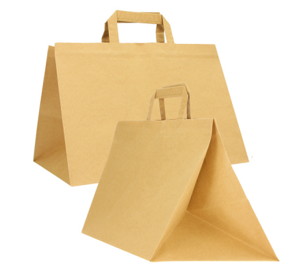 Shopper Flat XLarge - carta kraft - 32 x 22 x 24 cm - avana - scatola 200 pezzi - Mainetti Bags - 072529 - DMwebShop