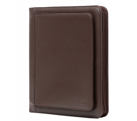 Portablocco Office - ecopelle - con zip - 26 x 34 cm - marrone - InTempo - 8248OF33 - DMwebShop