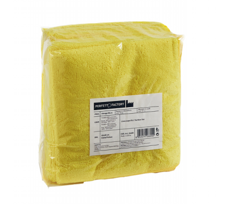 Panni microfibra Ultrega - 40 x 40 cm - giallo - pack 10 pezzi - Perfetto - 26600 - 8052474266002 - DMwebShop