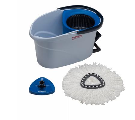 Kit completo UltraSpin Mini di pulizia - secchio con strizzatore ruotante + telaio + mop microfibra - Vileda - 152910 - 4023103199095 - DMwebShop