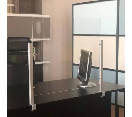 Schermo protettivo da scrivania Slim - con morsetto in alluminio - 65 x 107 cm - Studio T - 1605056 - DMwebShop
