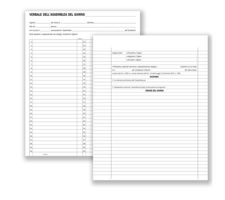 Registro verbali assemblee condominiali - 80 pagine - 31 x 24,5 cm - Data Ufficio - DU136400000 - 8008842594703 - DMwebShop