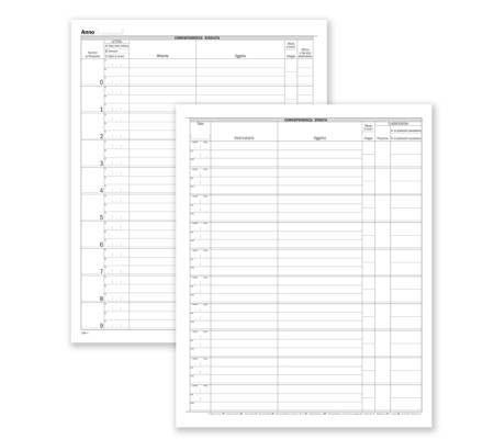 Registro corrispondenza arrivo-partenza - 50 pagine - 31 x 24,5 cm - Data Ufficio - DU138000000 - 8008842531302 - DMwebShop