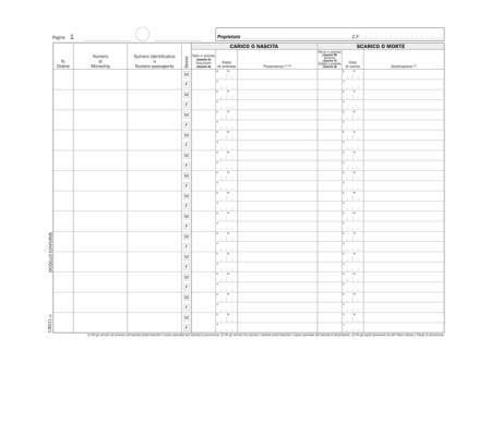 Registro carico-scarico equidi - 46 pagine numerate - 31 x 24,5 cm - conf. 2 pezzi - Data Ufficio - DU138211000 - 8008842531814 - DMwebShop